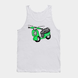 Green scooter Tank Top